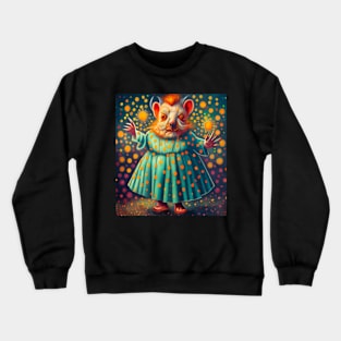 old groundhog in a dress Crewneck Sweatshirt